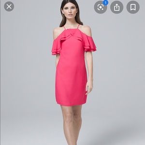 Nicole Miller by WHBM pink ruffle dress